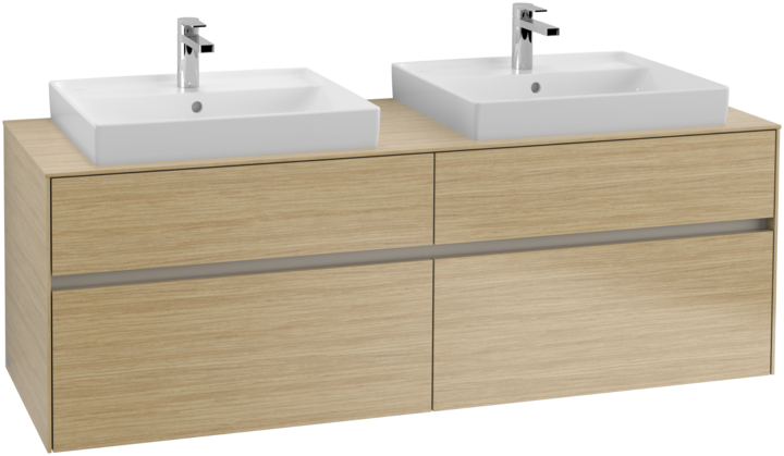 Villeroy&Boch Collaro szafka pod umywalkę wisząca do dwóch umywalek 160x54x50 cm Nordic Oak C02400VJ