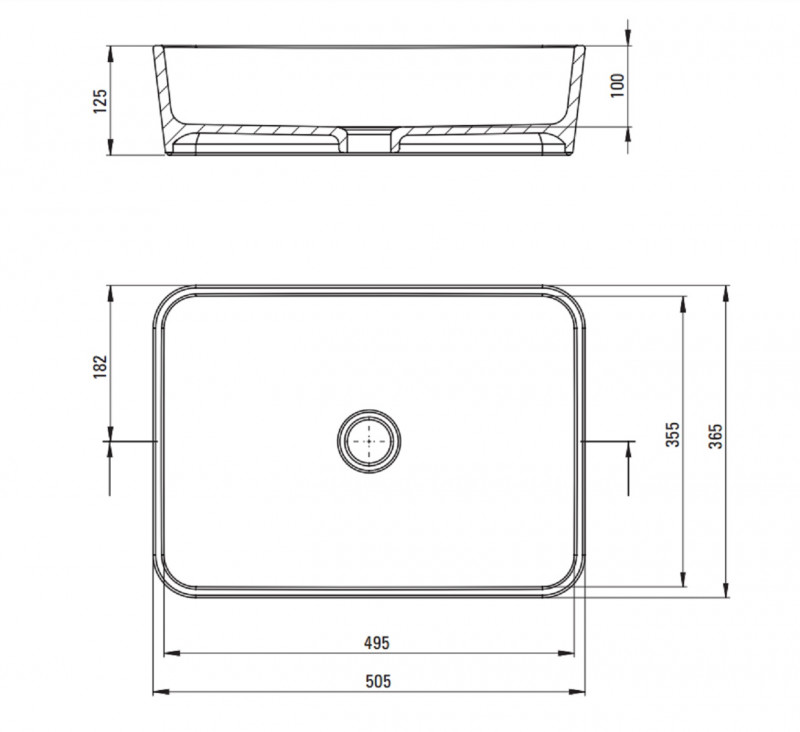 Deante Hiacynt umywalka stawiana na blat 50x36 cm biały CDY6U5S