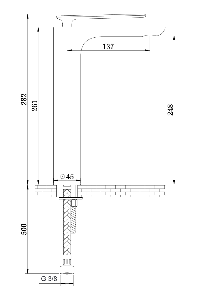 Kohlman Experience Brushed Gold bateria umywalkowa wysoka złoty szczotkowany QB170EGDB