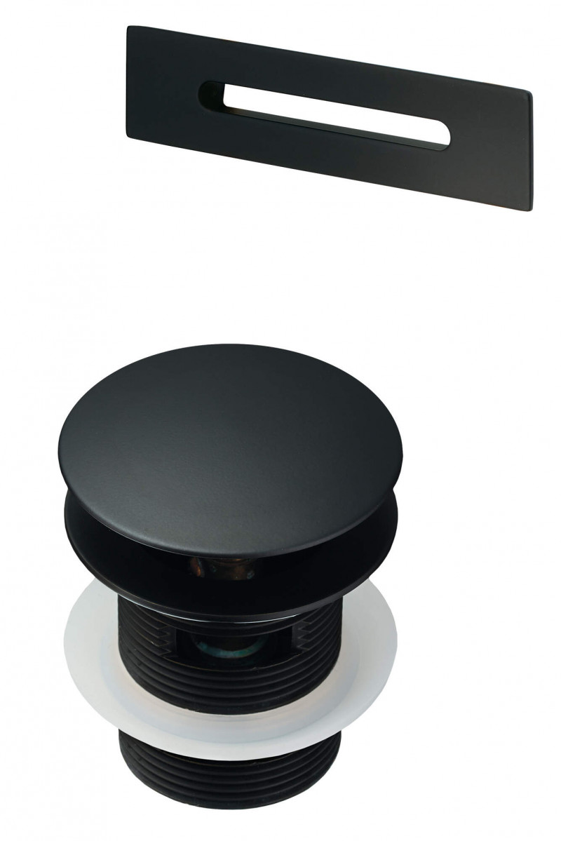 Deante zestaw akcesoriów do wanny - korek i przelew czarny KYYN10B