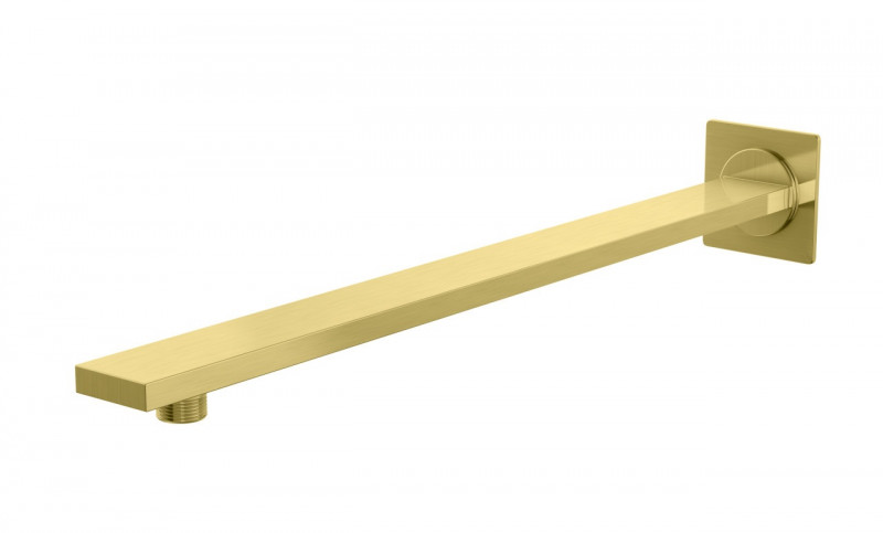 Kohlman Experience Brushed Gold ramię prysznicowe kwadratowe ścienne 40cm złoty szczotkowany WQEGDB