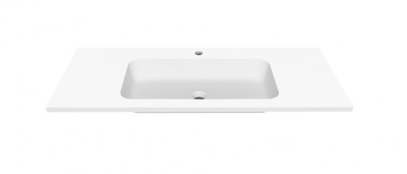 Cristalstone Linea Simpla umywalka meblowa 120x45 cm biały satynowy mat U1200-MCOT/CR