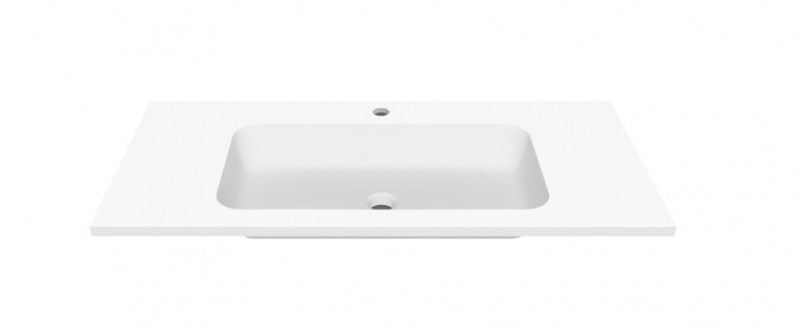 Cristalstone Linea Simpla umywalka meblowa 100x45 cm biały satynowy mat U1000-MCOT/CR