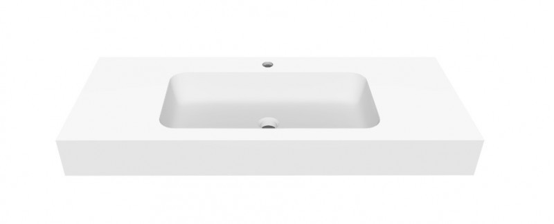 Cristalstone Linea Simpla umywalka 120x45 cm biały satynowy mat U1200-MCOT