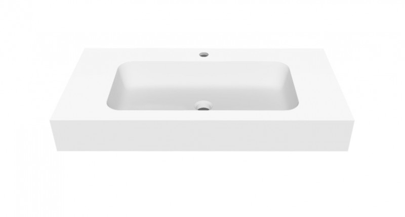 Cristalstone Linea Simpla umywalka 90x45 cm biały satynowy mat U900-MCOT