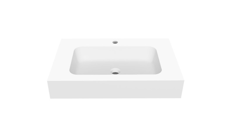 Cristalstone Linea Simpla umywalka 70x45 cm biały satynowy mat U700-MCOT