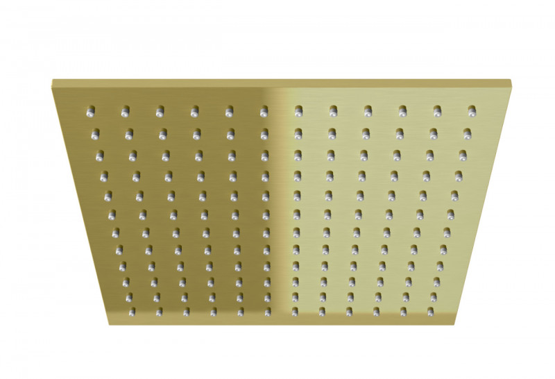 Kohlman Experience Brushed Gold Q25 deszczownica kwadratowa 25x25 mosiądz złoty szczotkowany Q25EGDB