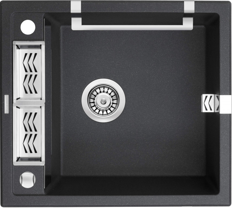 Deante Magnetic  zlewozmywak granitowy magnetyczny 1 komora grafit metalik ZRMG103