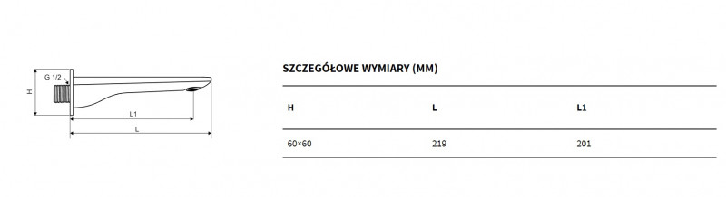 Excellent Keria wylewka wannowa czarny mat AREX.2025BL