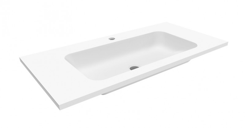 Cristalstone Linea Simpla umywalka meblowa 90x45 cm biały satynowy mat U900-MCOT/CR