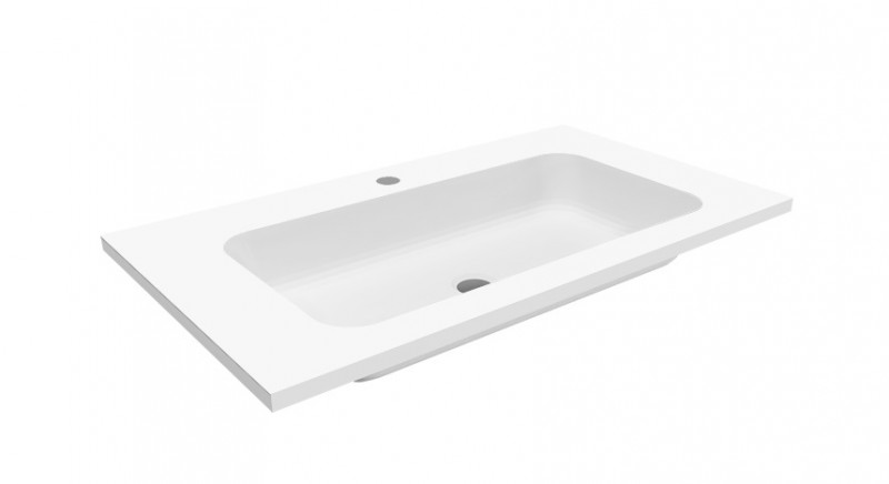 Cristalstone Linea Simpla umywalka meblowa 80x45 cm biały satynowy mat U800-MCOT/CR