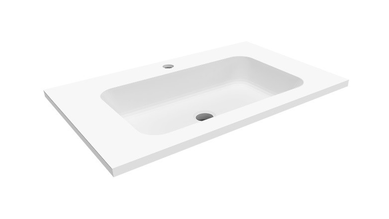 Cristalstone Linea Simpla umywalka meblowa 70x45 cm biały satynowy mat U700-MCOT/CR