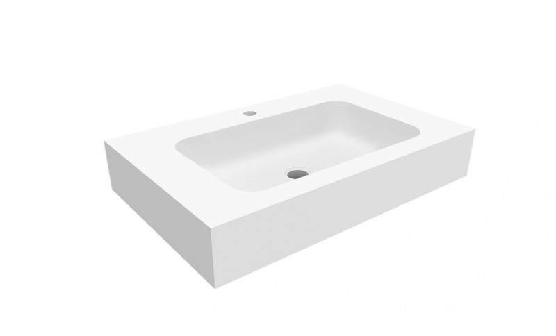 Cristalstone Linea Simpla umywalka 70x45 cm biały satynowy mat U700-MCOT