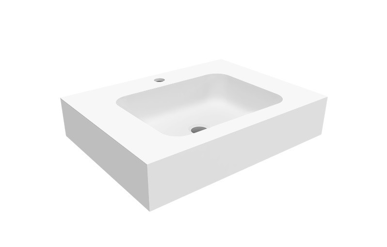 Cristalstone Linea Simpla umywalka 60x45 cm biały satynowy mat U600-MCOT