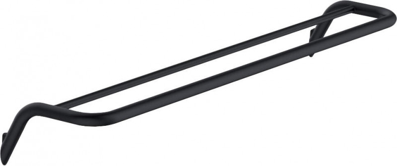 Deante Silia reling wieszak na ręcznik podwójny ścienny czarny matowy ADIN631