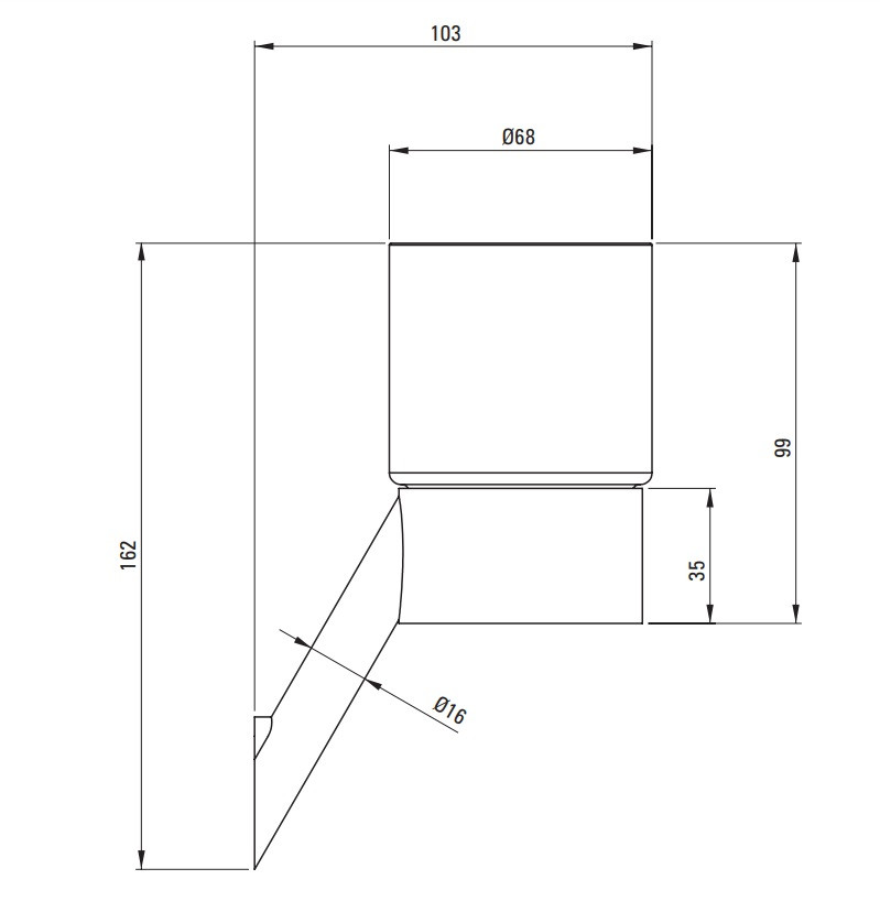 Deante Silia kubek wiszący chrom połysk ADI0911