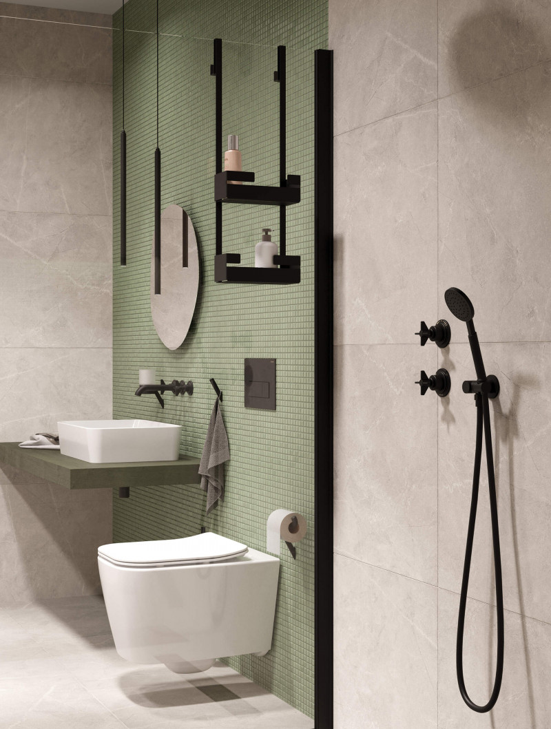 Deante Silia uchwyt na papier toaletowy czarny matowy ADIN211