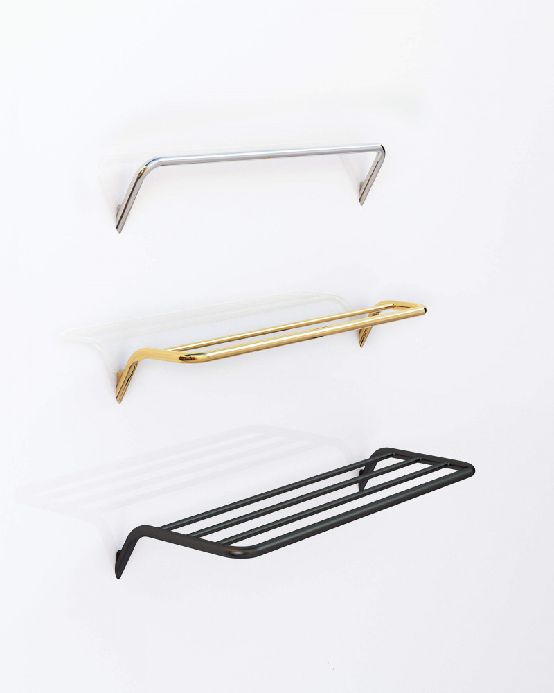 Deante Silia reling wieszak na ręcznik podwójny ścienny złoty ADIZ631