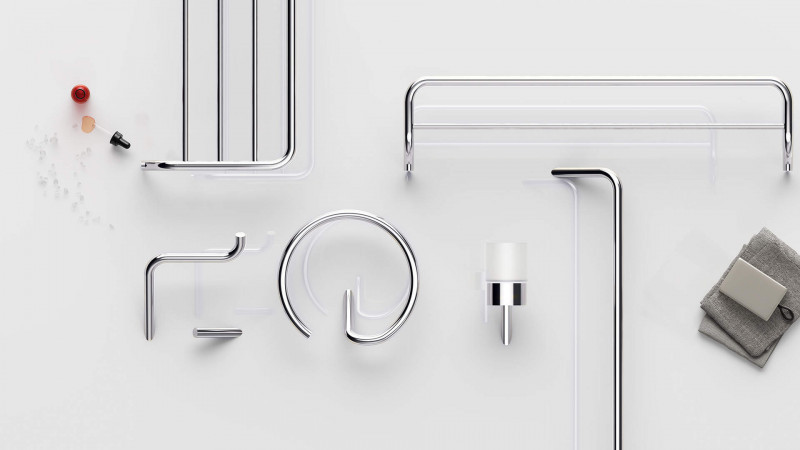 Deante Silia wieszak półka żeberkowa czarny matowy ADIN531