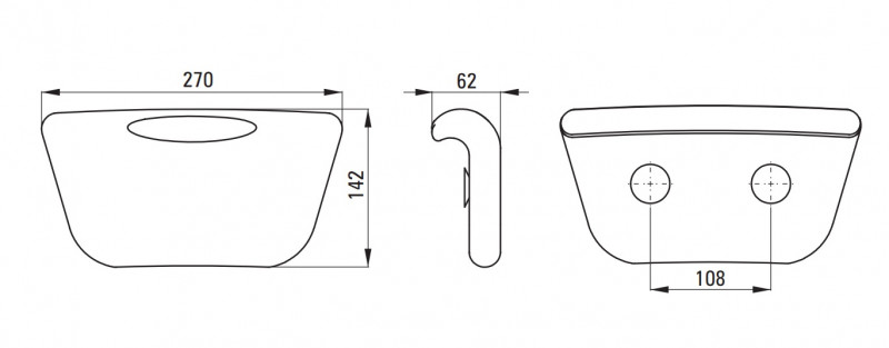 Deante zagłówek do wanny czarny KZGN28W