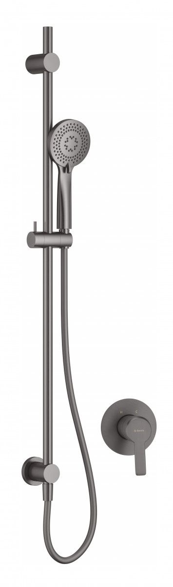 Deante Arnika zestaw prysznicowy podtynkowy z drążkiem titanium NACD9TP