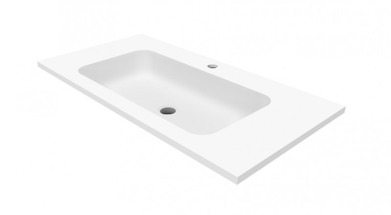 Cristalstone Linea Simpla umywalka meblowa 90x45 cm biały satynowy mat U900-MCOT/CR