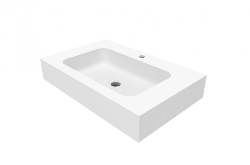 Cristalstone Linea Simpla umywalka 70x45 cm biały satynowy mat U700-MCOT