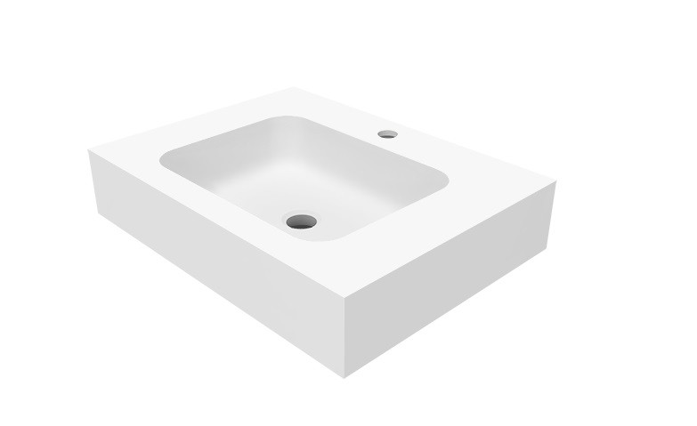 Cristalstone Linea Simpla umywalka 60x45 cm biały satynowy mat U600-MCOT