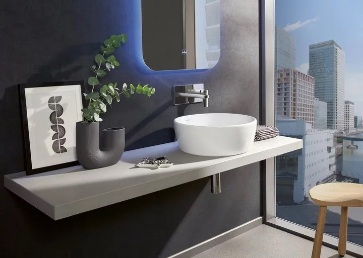 Villeroy&Boch Architectura umywalka stojąca na blacie 45x45 biała weiss alpin CeramicPlus 5A2546R1