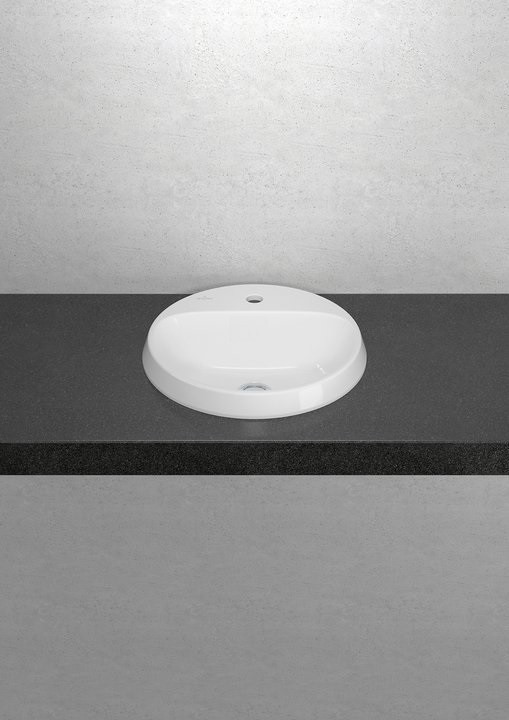 Villeroy&Boch Architectura umywalka wpuszczana w blat 45x45 biała weiss alpin CeramicPlus 5A6546R1