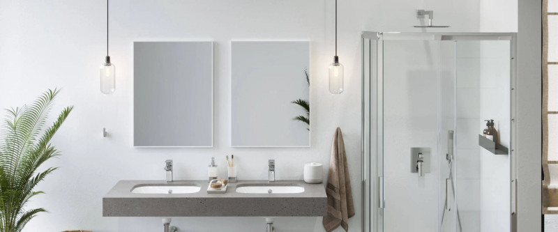 Excellent Keria zestaw podtynkowy z deszczownicą 25x25 3-drożny chrom AREX.SET.2047CR