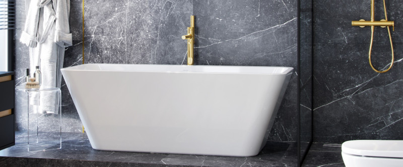 Excellent Pi bateria wannowa wolnostojąca złoty AREX.1255GL