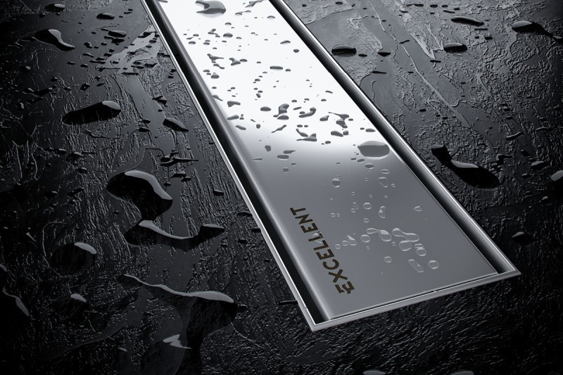 Excellent Stilio odpływ liniowy z rusztem dekoracyjnym 70 cm niski 6 cm INEX.1515.700.R.SNP