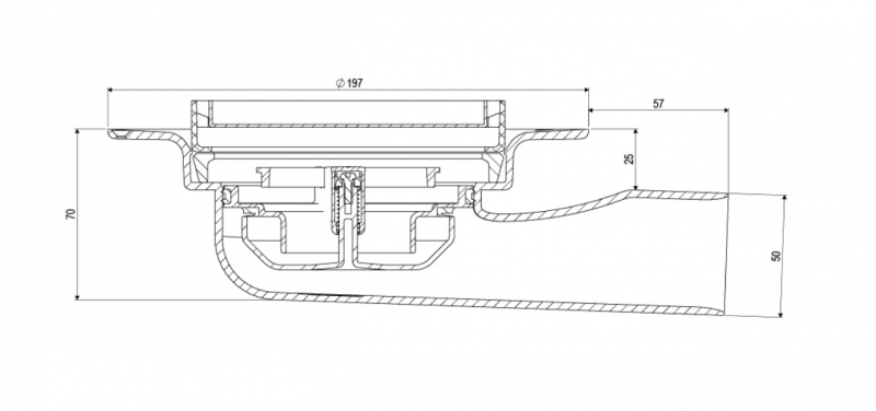 Excellent Torvi odpływ punktowy 13x13 cm kratka 2w1 czarny mat INEX.TO130.50.BL
