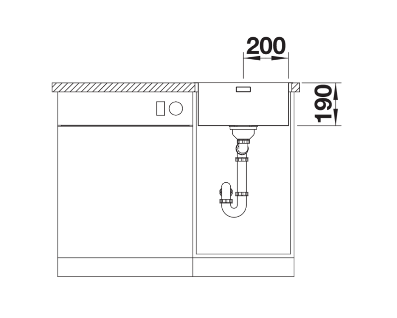 Blanco Andano 400 IF/A zlewozmywak z korkiem automatycznym InFino PushControl stal polerowana 525244