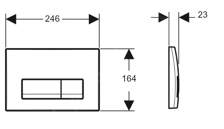 Geberit Delta 50 przycisk do stelaża WC UP100 czarny RAL9005 115.119.DW.1