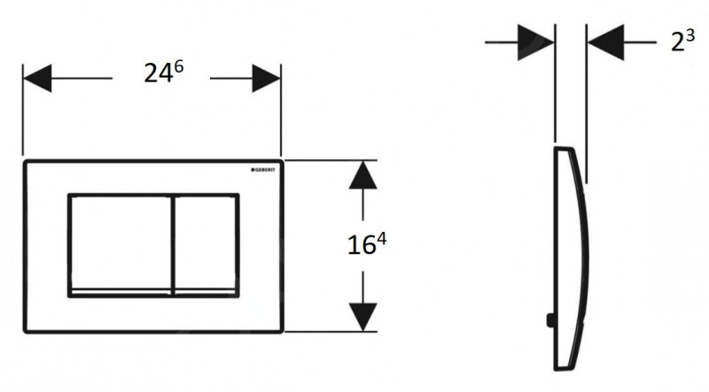 Geberit Delta 30 przycisk do stelaża WC UP100 chrom błyszczący 115.137.21.1