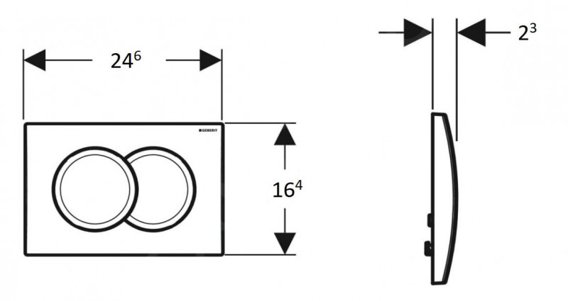 Geberit Delta 01 przycisk do stelaża WC UP100 biały alpin 115.107.11.1