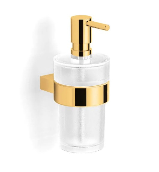 Stella Soul dozownik do mydła w płynie szkło matowe/złoty połysk 06423G