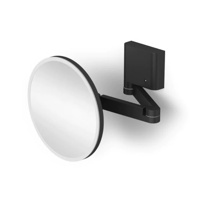 Stella lusterko kosmetyczne powiększające z podświetleniem LED ruchome czarny mat 2200650-B