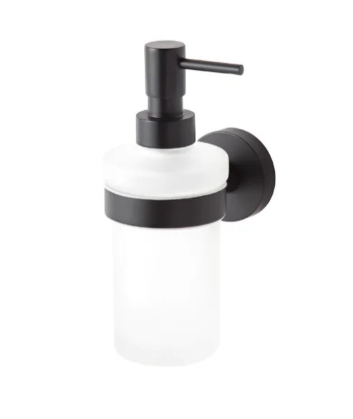 Stella Classic dozownik do mydła w płynie szkło matowe/czarny mat 07426B