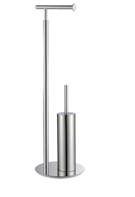Stella stojak wolnostojący na papier toaletowy + szczotka WC chrom połysk 19214 + 19215
