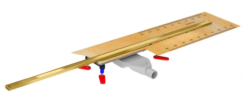 Wiper Intensi 316 Uno Lin odpływ liniowy na wymiar 40-120 cm Gold Matt złoty mat 500.0258.46.120