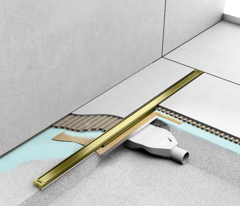 Wiper Intensi 316 Uno Lin odpływ liniowy na wymiar 40-120 cm Bright Gold Polish jasny złoty poler 500.0258.47.120