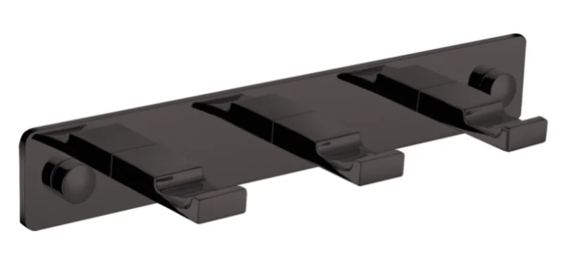 Stella Akcesoria listwa 3 haczyki płaskie czarny mat 18063-B