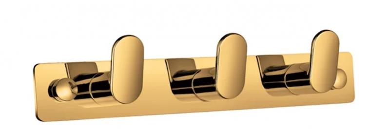 Stella Akcesoria listwa 3 haczyki fasolki złoty połysk 18053-G