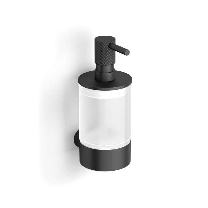 Stella Megan dozownik do mydła w płynie czarny mat/szkło matowe 13.423-B