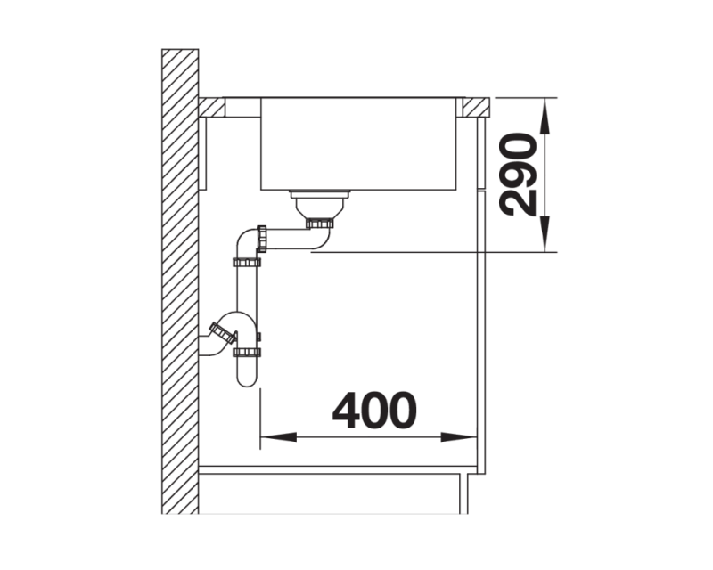 Blanco Andano 400 IF/A zlewozmywak z korkiem automatycznym InFino PushControl stal polerowana 525244