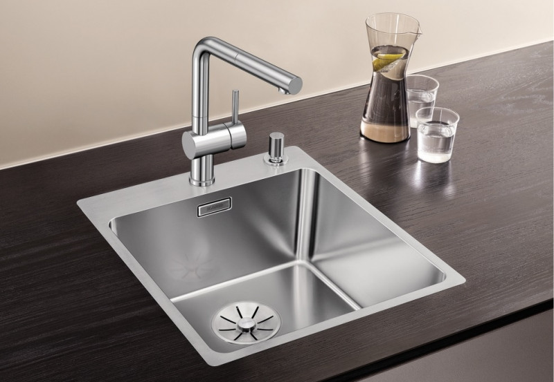 Blanco Andano 400 IF/A zlewozmywak z korkiem automatycznym InFino PushControl stal polerowana 525244