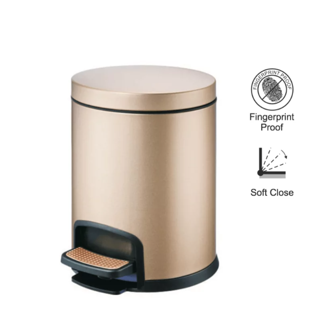 Stella pojemnik Premium na odpadki 5 L stal nierdzewna złoty 2020105G